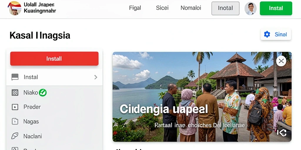 Tampilan awal permainan yang menarik dan user-friendly.